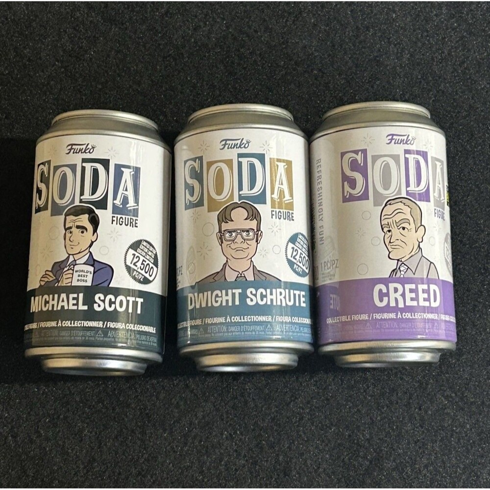 Funko Soda The Office Lot Of 3-Creed Michael Scott Dwight Schrute Pre-Owned B13
